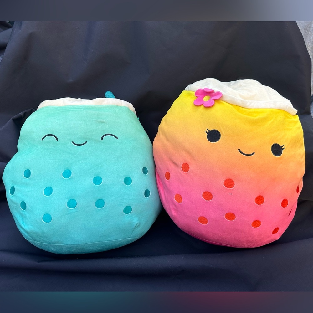 Squishmallows Bergit & Jakarria the Boba Teas 16”